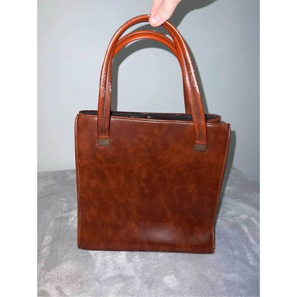 Iconic VINTAGE Patchwork Bag “Friends” Phoebe Square Leather Tote
